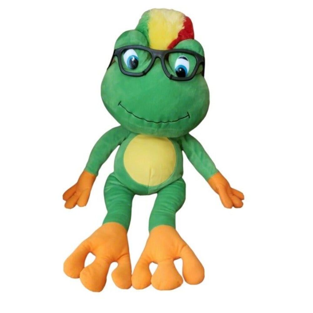 Fiesta Franklin Funky Frog Plush 24" Large Stuffed Animal Green Glasses C15395